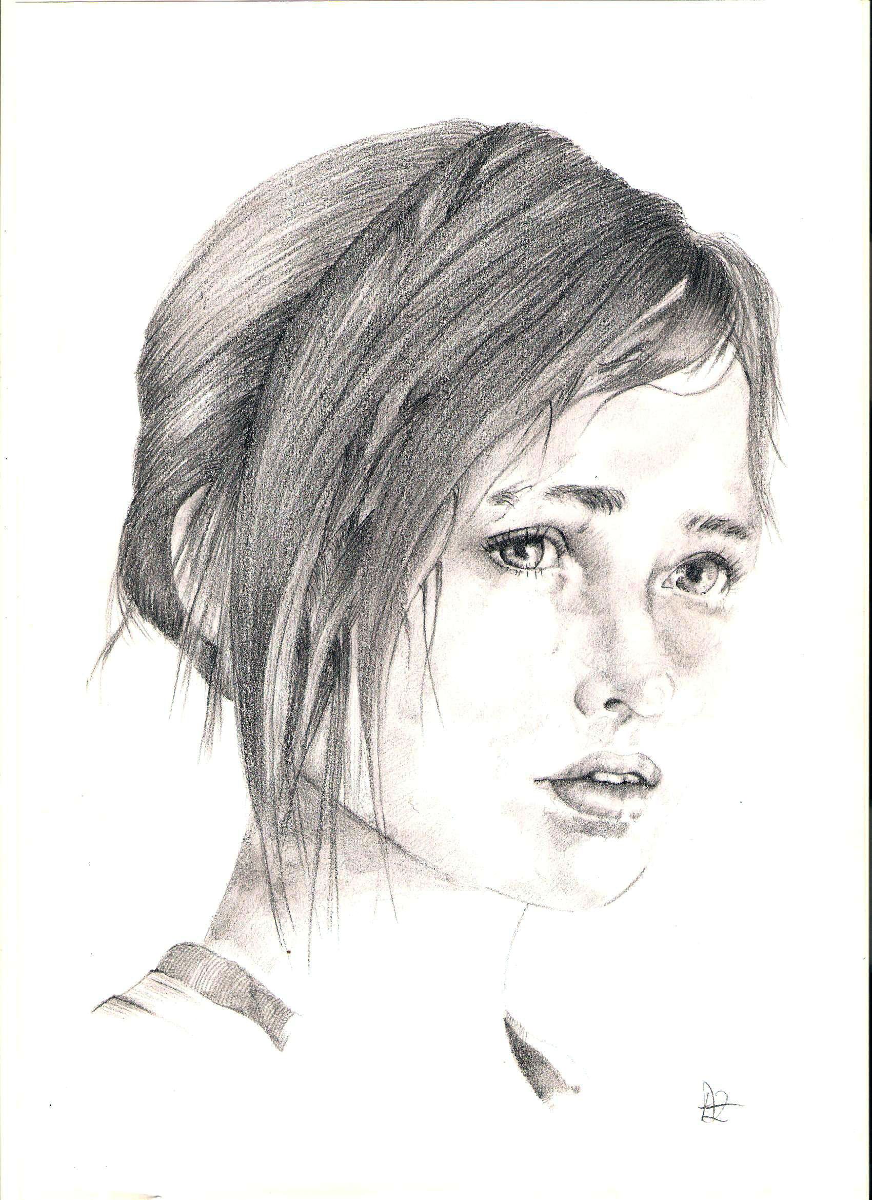 Wallpapers Art - Pencil Portraits Ellie The Last of Us