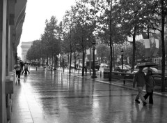  Voyages : Europe Les Champs Elyses sous la pluie