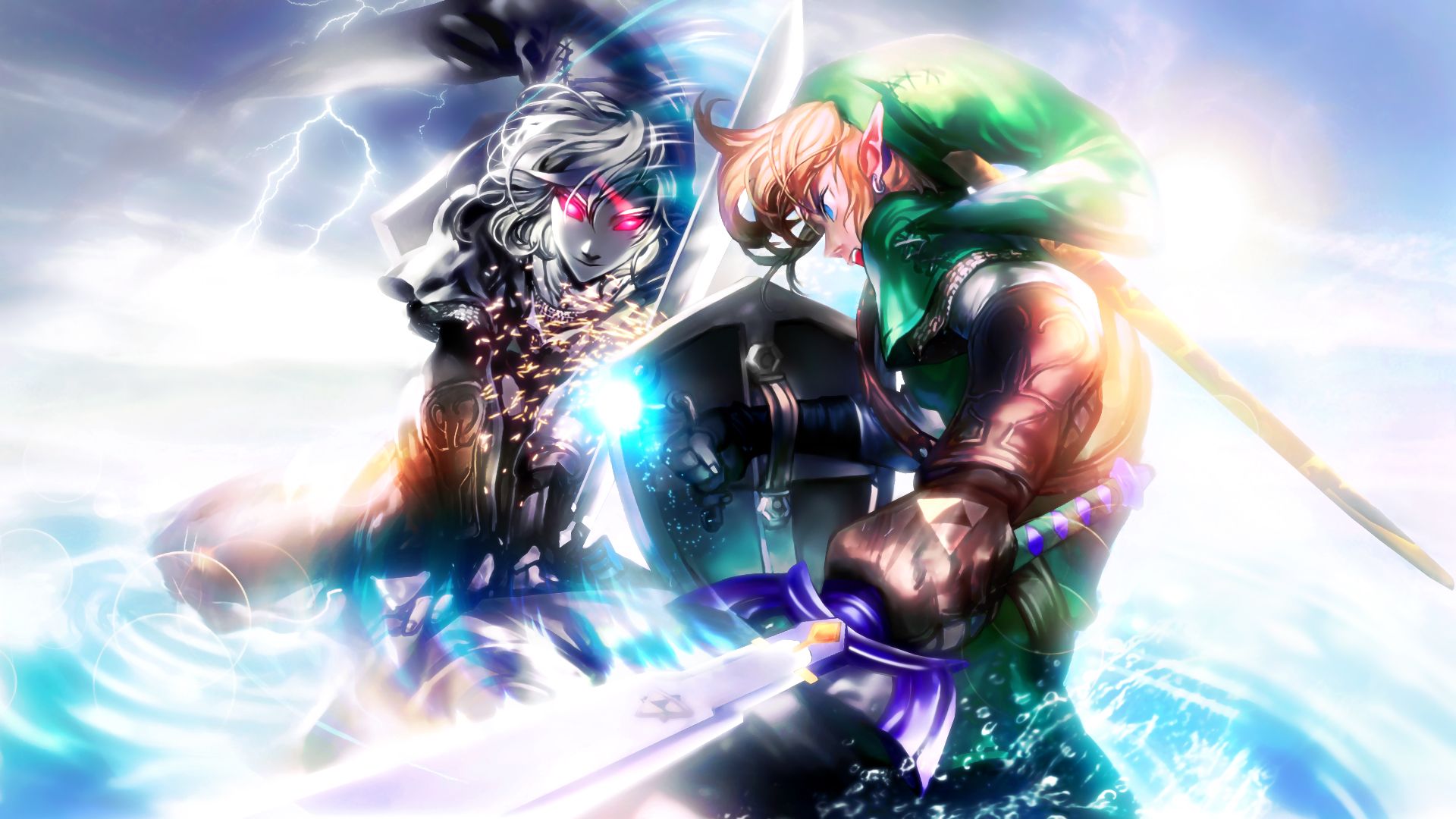 Wallpapers Video Games Zelda Link vs Dark Link