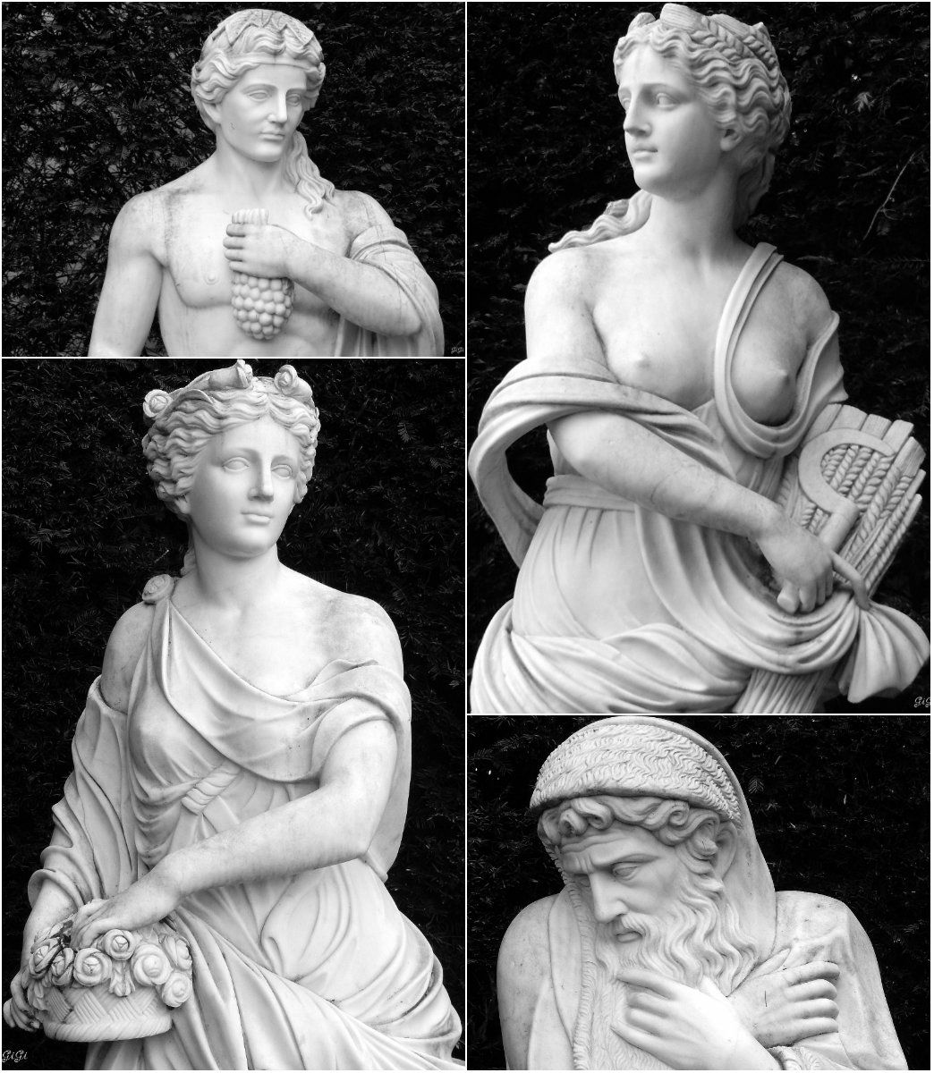 Fonds d'cran Objets Statuettes - Sculptures Statues reprsentant les saisons.