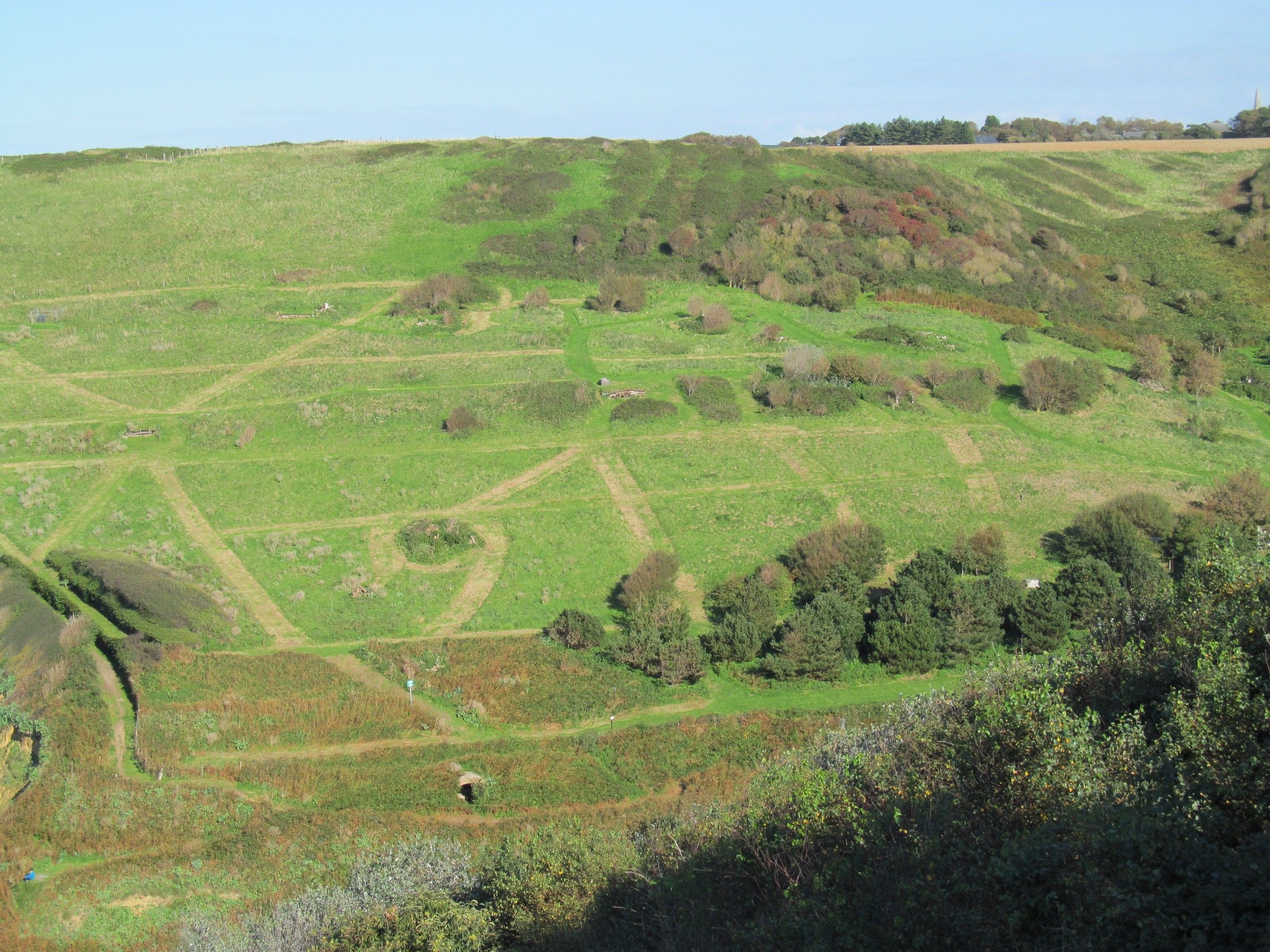 Fonds d'cran Nature Champs - Prairies Sentier entre Vattetot / mer & Etretat