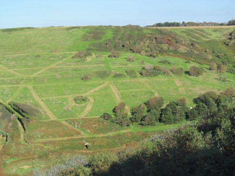 Fonds d'cran Nature Champs - Prairies Sentier entre Vattetot / mer & Etretat