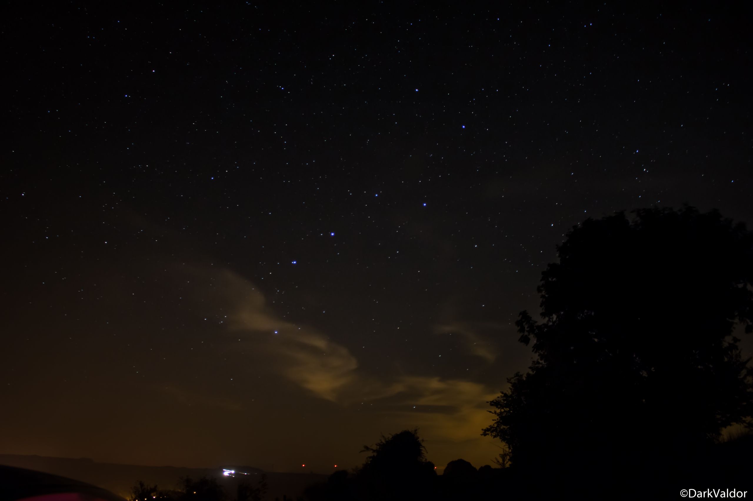 Fonds d'cran Espace Etoiles - Nbuleuses Ciel Orang lors de la Superlune 