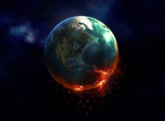  Digital Art Burning Earth