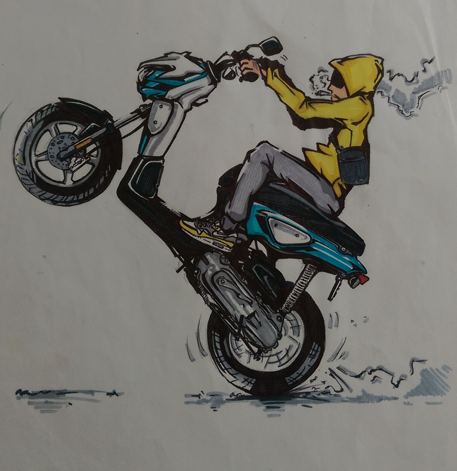 Wallpapers Art - Pencil Cars and motorbikes 