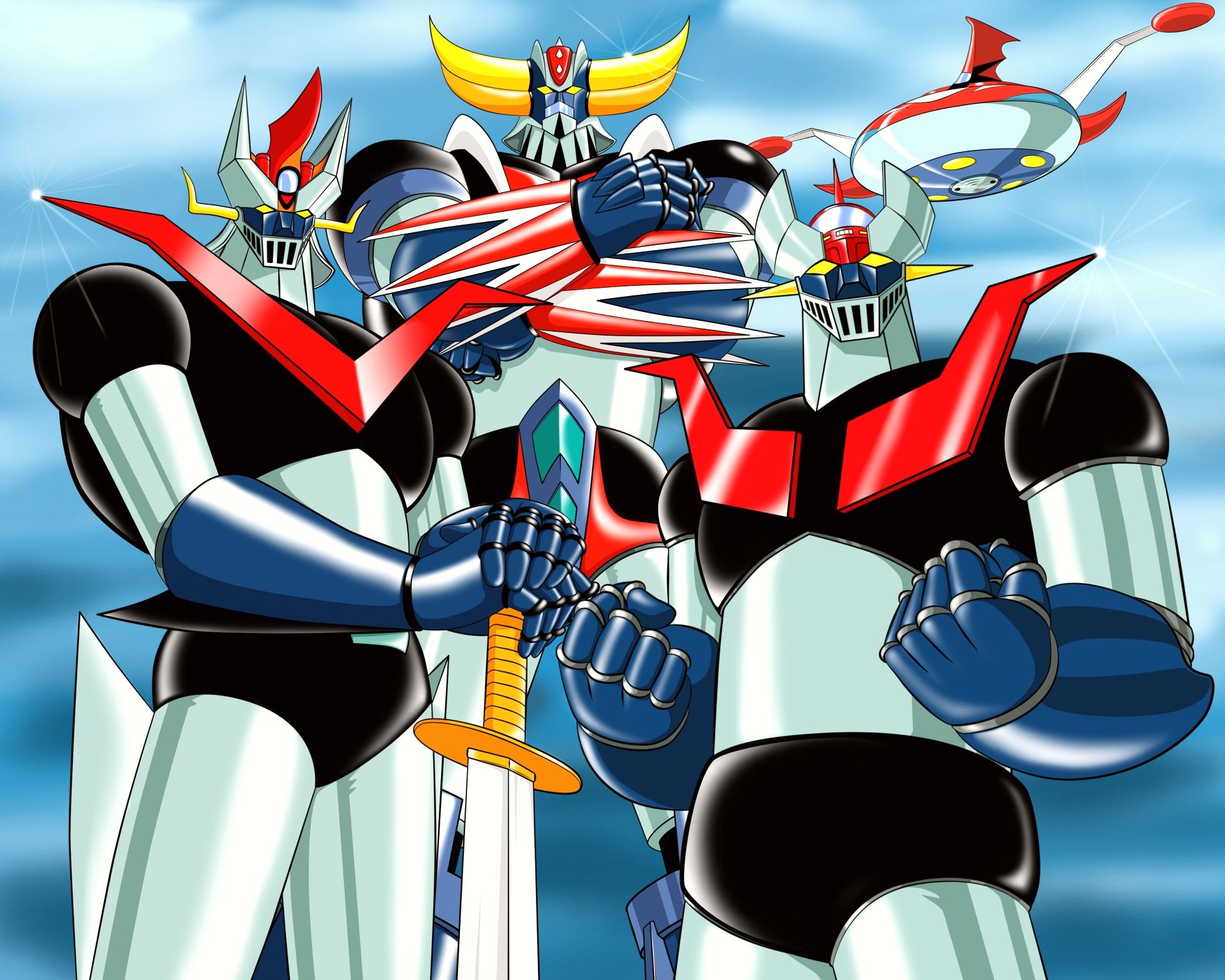 Fonds d'cran Manga Go Nagai Super Robot Ufo Robot Grendizer (Goldorak),Great Mazinger et Mazinger Z