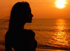 Fonds d'cran Erotic Art sunset-girl-silhouette