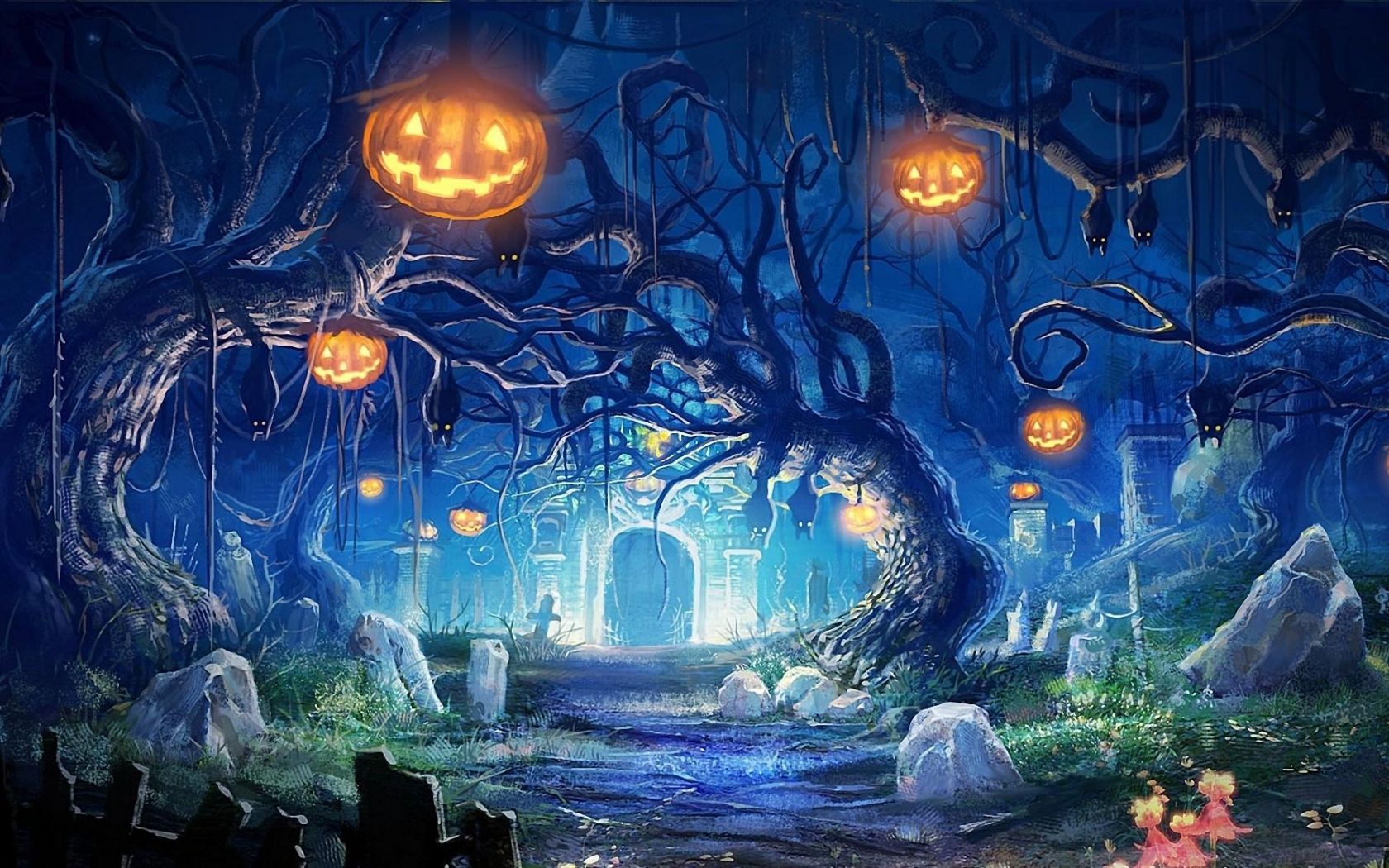 Fonds d'cran Art - Numrique Ftes - Halloween halloween_holiday_castle