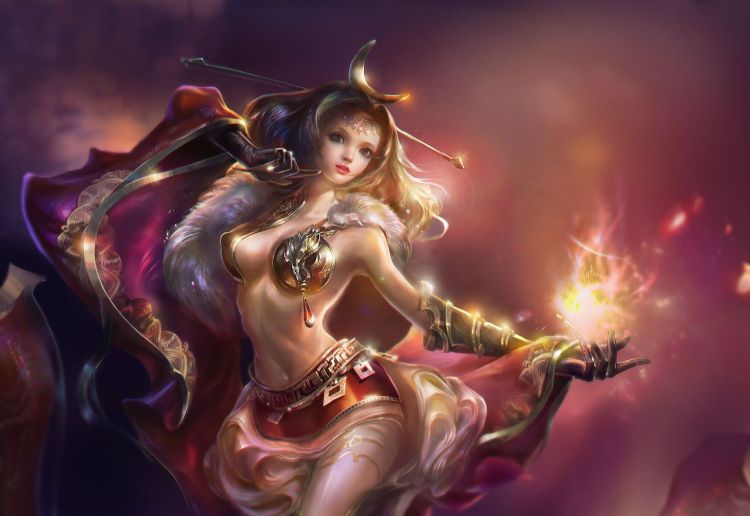 Fonds d'cran Fantasy et Science Fiction Mages - Sorcires fantasy-art-girl