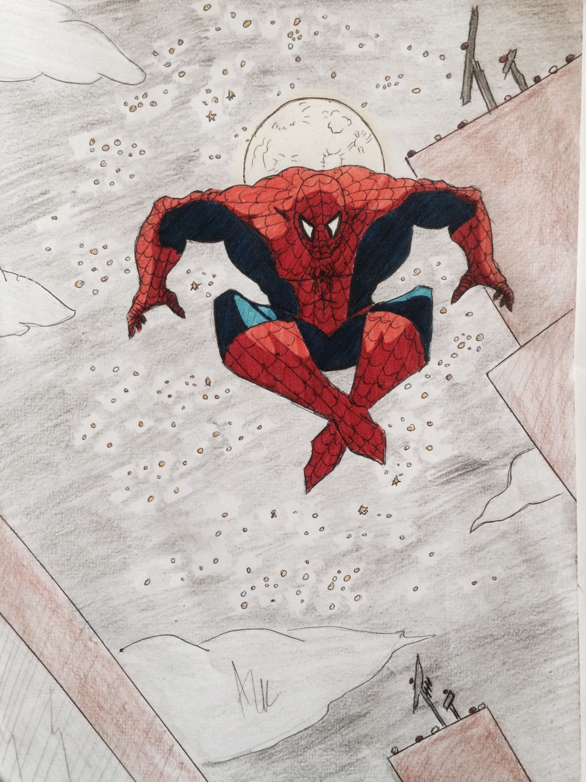 Fonds d'cran Art - Crayon BDs - Spiderman 