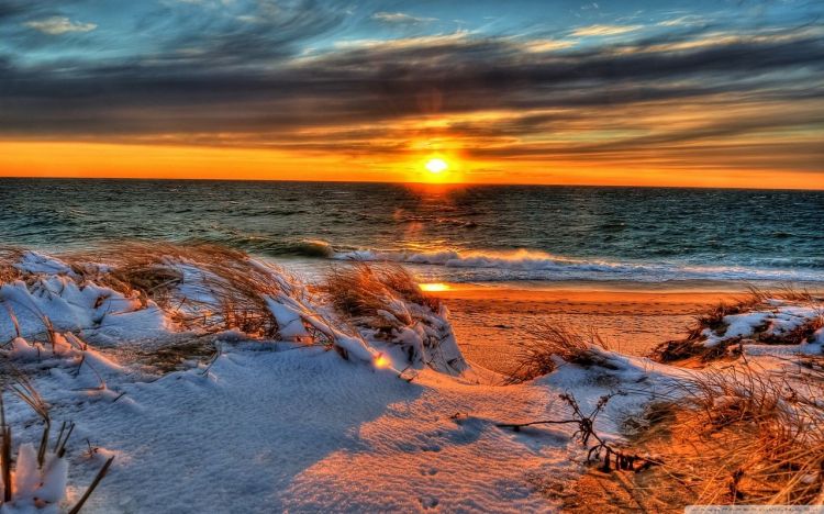 Fonds d'cran Nature Saisons - Hiver snowy_beach