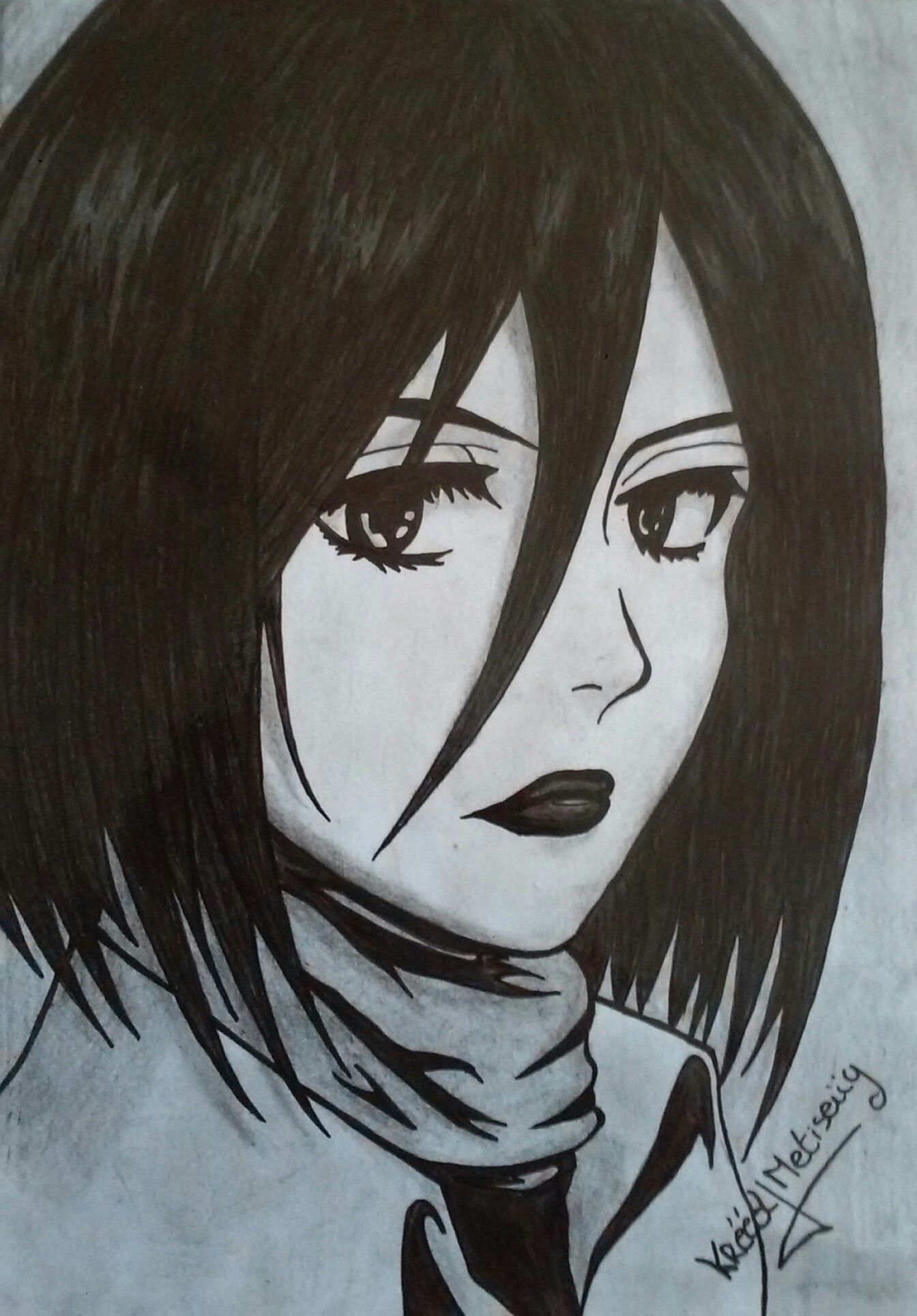 Fonds d'cran Art - Crayon Manga - Shingeki No Kyojin mikasa ackerman 