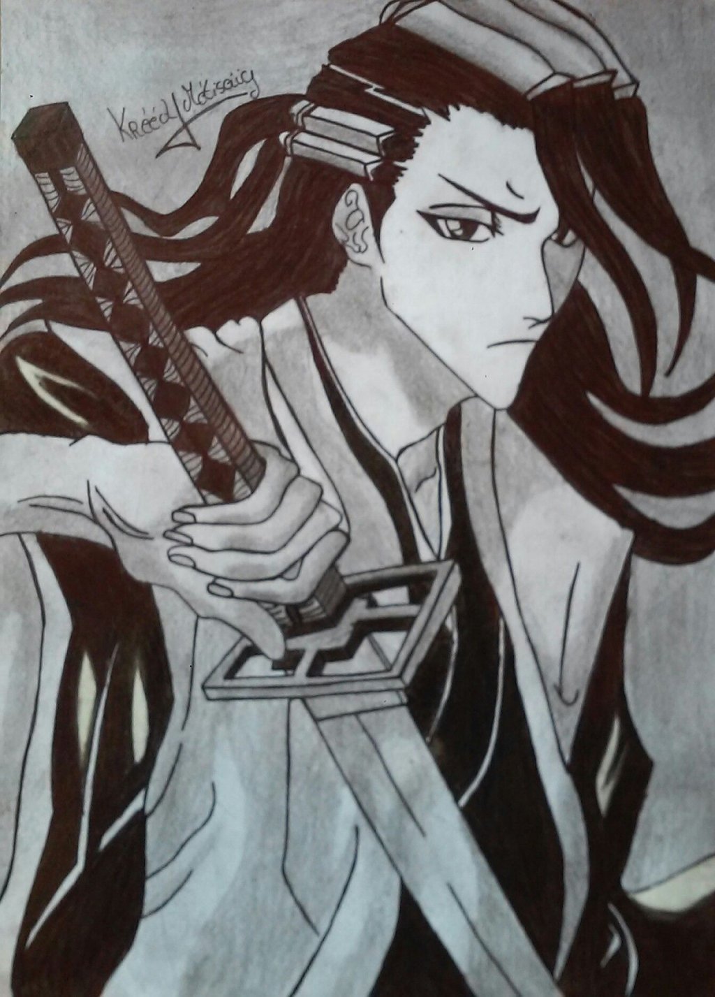 Wallpapers Art - Pencil Manga - Bleach byakuya kuchiki