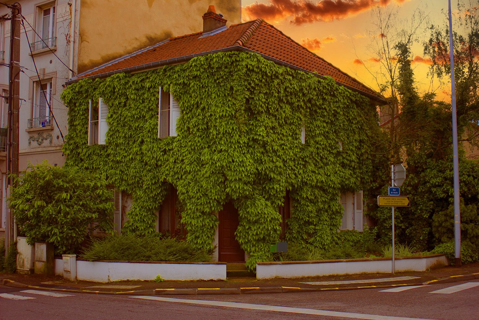 Fonds d'cran Constructions et architecture Maisons Maison verdure