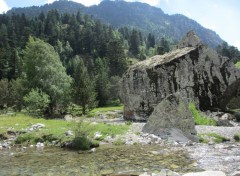  Nature Rivire et rocher, Val de Boi, Catalogne, Espagne