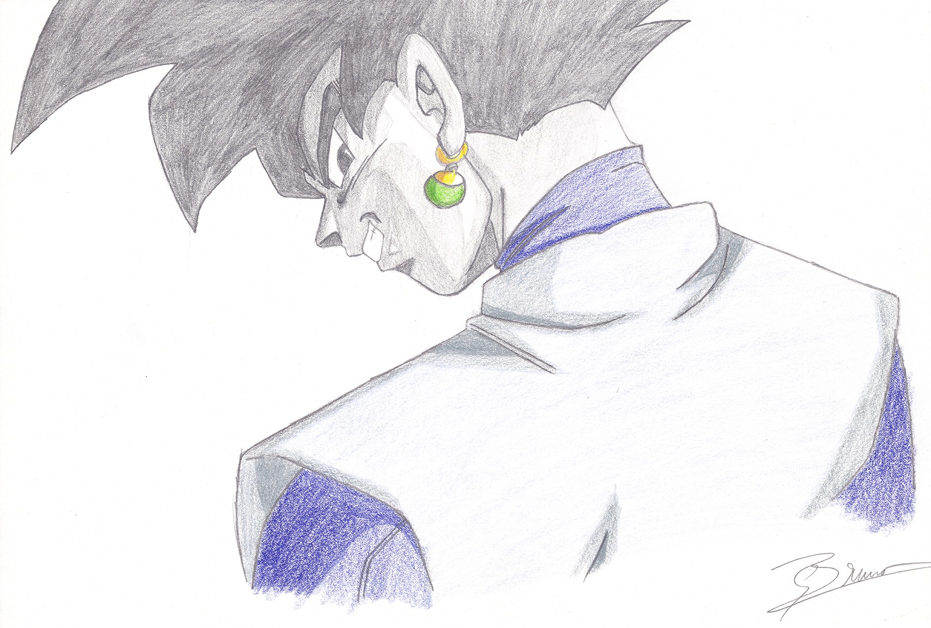 Fonds d'cran Art - Crayon Manga - Dragon Ball Z Black Goku