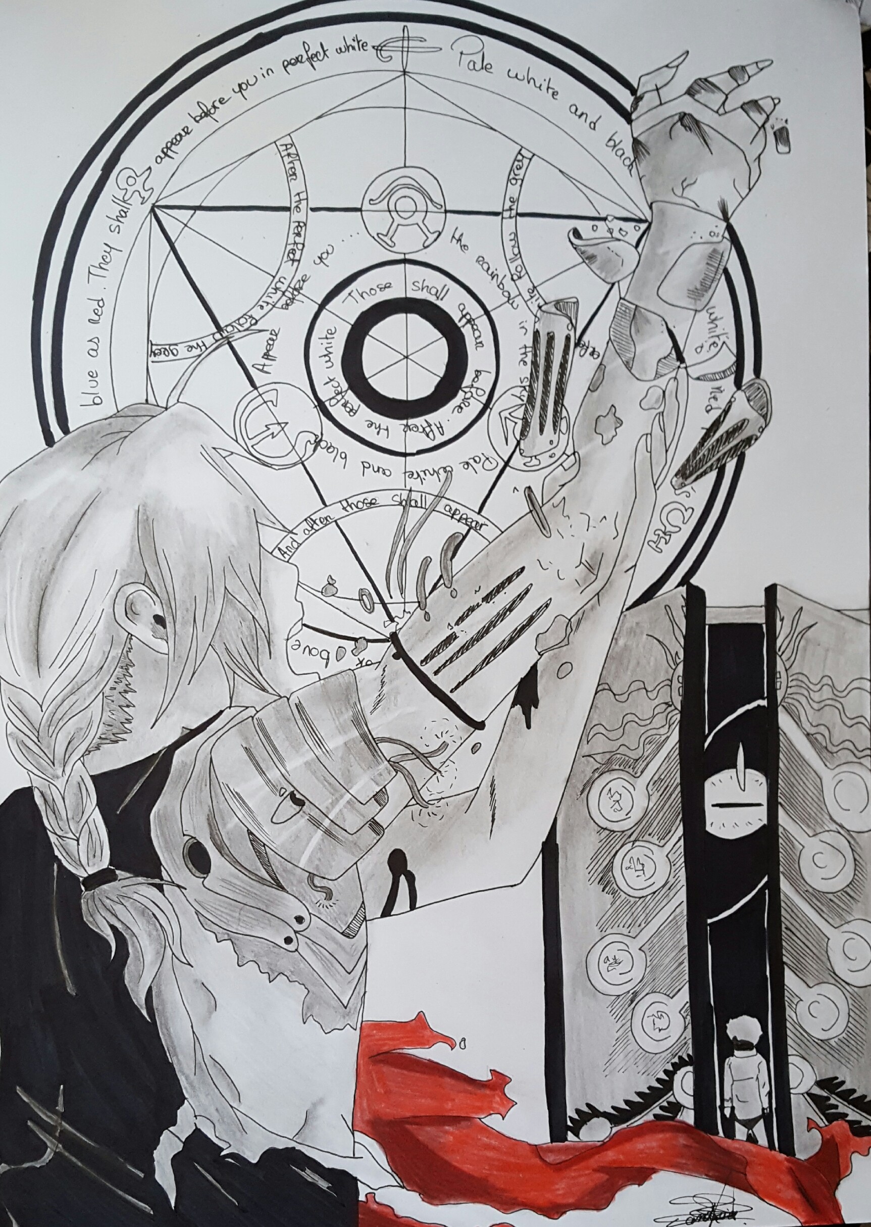 Fonds d'cran Art - Crayon Manga - Fullmetal Alchemist Ed elric de Full mtal alchemist 