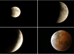  Space Eclipse de lune totale ou le phnomne de la lune rouge