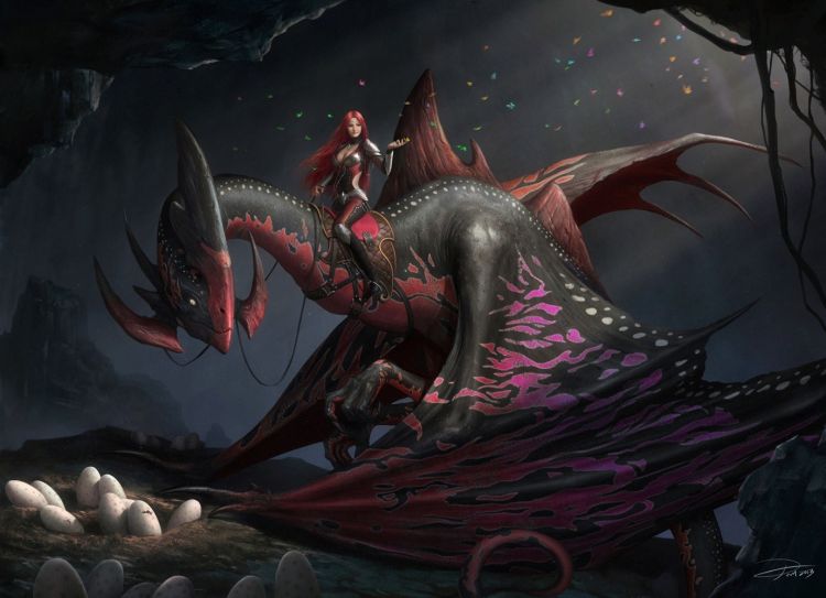 Fonds d'cran Fantasy et Science Fiction Cratures : Dragons Wallpaper N440703