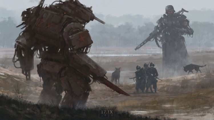 Fonds d'cran Art - Numrique Science-Fiction - Robots Jakub Rozalski - 17.IX 1939