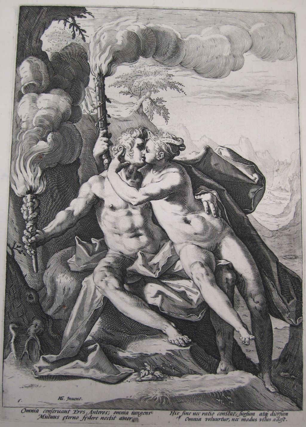 Fonds d'cran Art - Peinture Gravures Srie des thmes mythologiques et allgoriques (Eros et Antros) - 1588 - Hendrick Goltzius