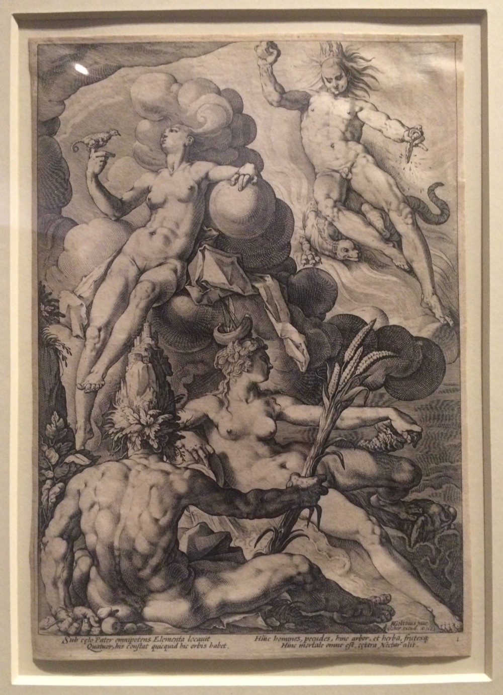 Wallpapers Art - Painting Gravures Srie des thmes mythologiques et allgoriques (Les Quatre Elments) - 1588 - Hendrick Goltzius