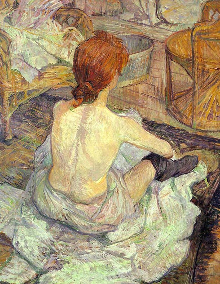 Wallpapers Art - Painting Women - Femininity Rousse (la toilette) - 1889 - Henri de Toulouse-Lautrec