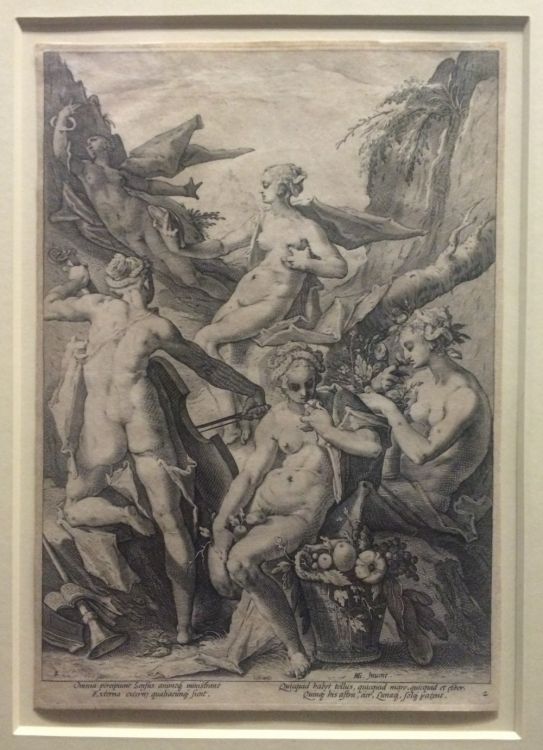 Wallpapers Art - Painting Gravures Srie des thmes mythologiques et allgoriques (Les Cinq sens) - 1588 - Hendrick Goltzius