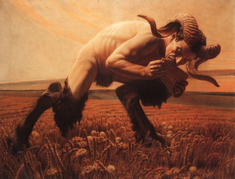 Wallpapers Art - Painting Characters Le Faune - 1923 - Carlos Schwabe