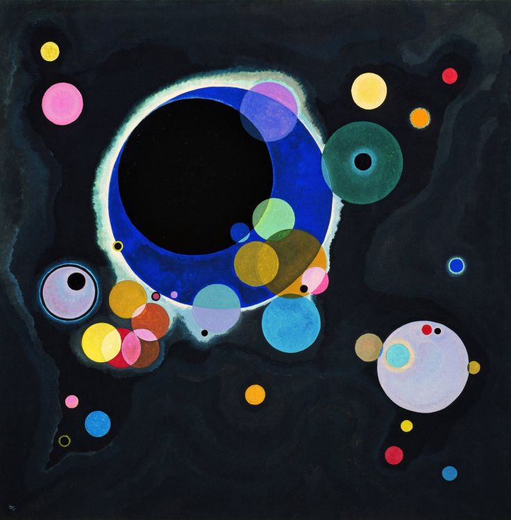 Fonds d'cran Art - Peinture Abstrait Quelques cercles - 1926 - Einige Kreise