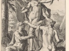  Art - Peinture Srie des thmes mythologiques et allgoriques (Les Trois Grces(ou Charites) (Euphrosyn, Thalia, Agla)) - 1588 - Hendrick Goltzius