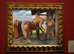  Art - Peinture Centaure  la forge du village - 1888 - Arnold Bocklin