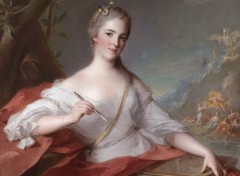  Art - Painting Portrait de Marie-Genevive Boudrey sous les traits d'une muse - 1714 - Jean-Marc Nattier