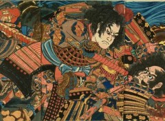  Art - Painting Sanada Yoichi, Yoshihisa et Matano Goro Kagehisa - 1848 - Utagawa Kuniyoshi