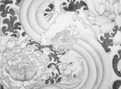  Art - Pencil Tiger Japanese Style