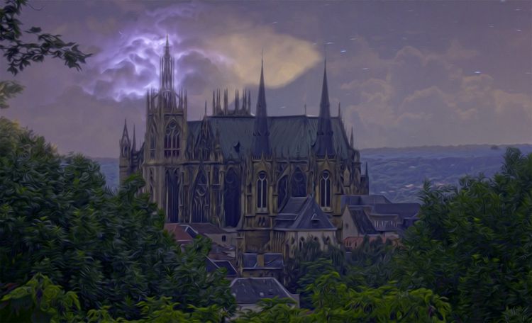 Wallpapers Digital Art Architecture - constructions Cathdrale Saint Etienne de Metz