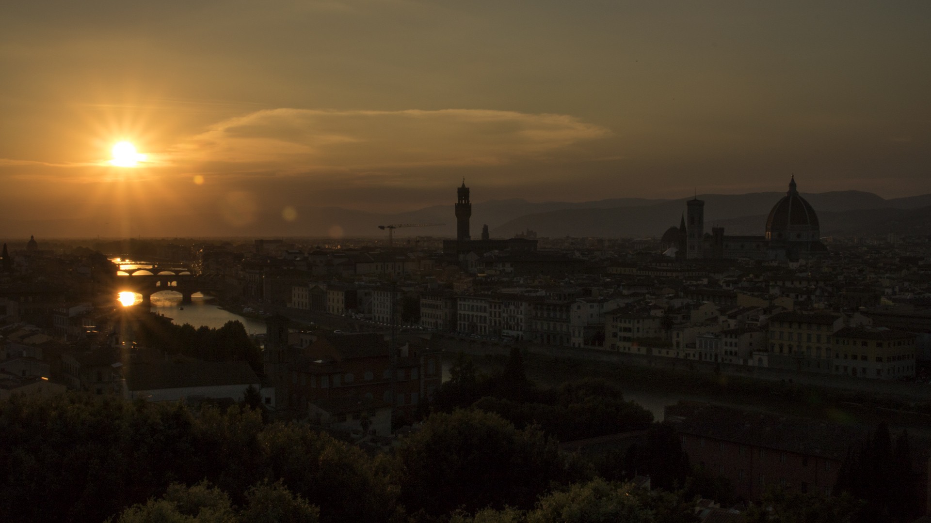 Wallpapers Trips : Europ Italy Coucher de soleil sur FLorence