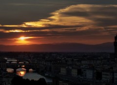  Voyages : Europe Coucher de soleil sur FLorence