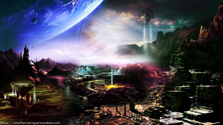 Wallpapers Fantasy and Science Fiction Futuristic Landscapes science fiction source of power