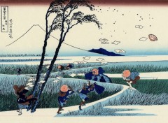  Art - Peinture Eijiri dans la province de Suruga - XIXe sicle - Katsushika Hokusai