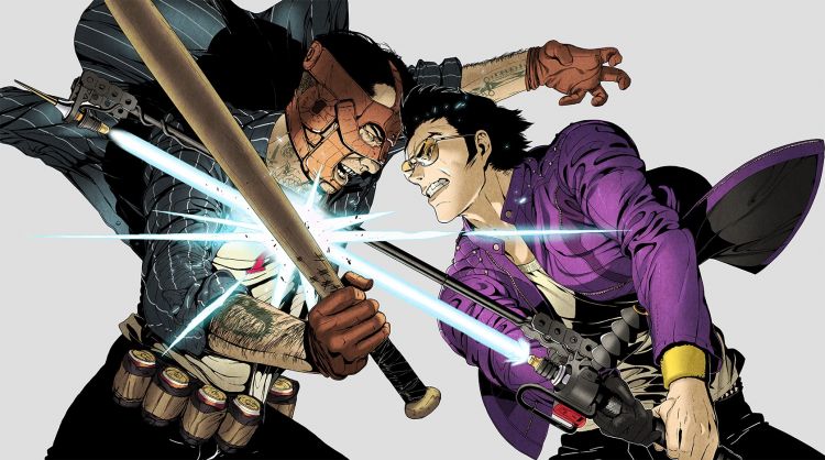 Fonds d'cran Jeux Vido No More Heroes Travis vs. The Bat