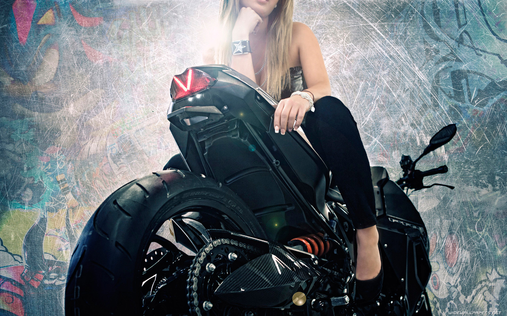 Wallpapers Motorbikes Girls and motorbikes 