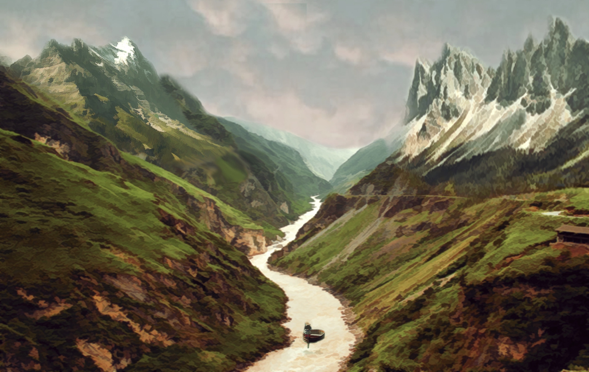 Wallpapers Digital Art Nature - Landscapes Montagne