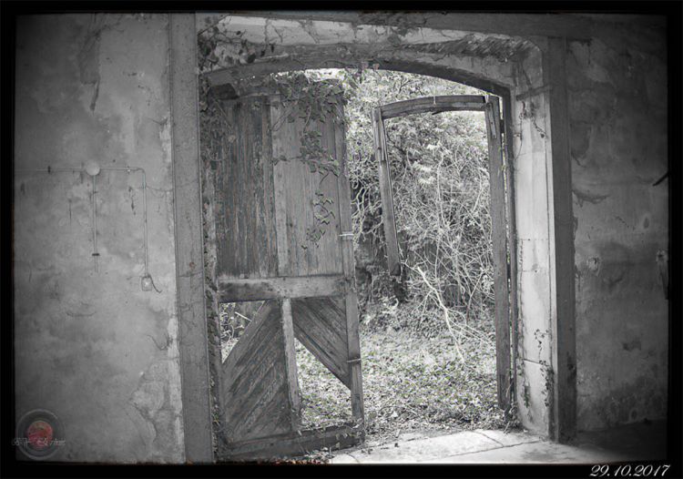 Wallpapers Constructions and architecture Ruins porte de grange