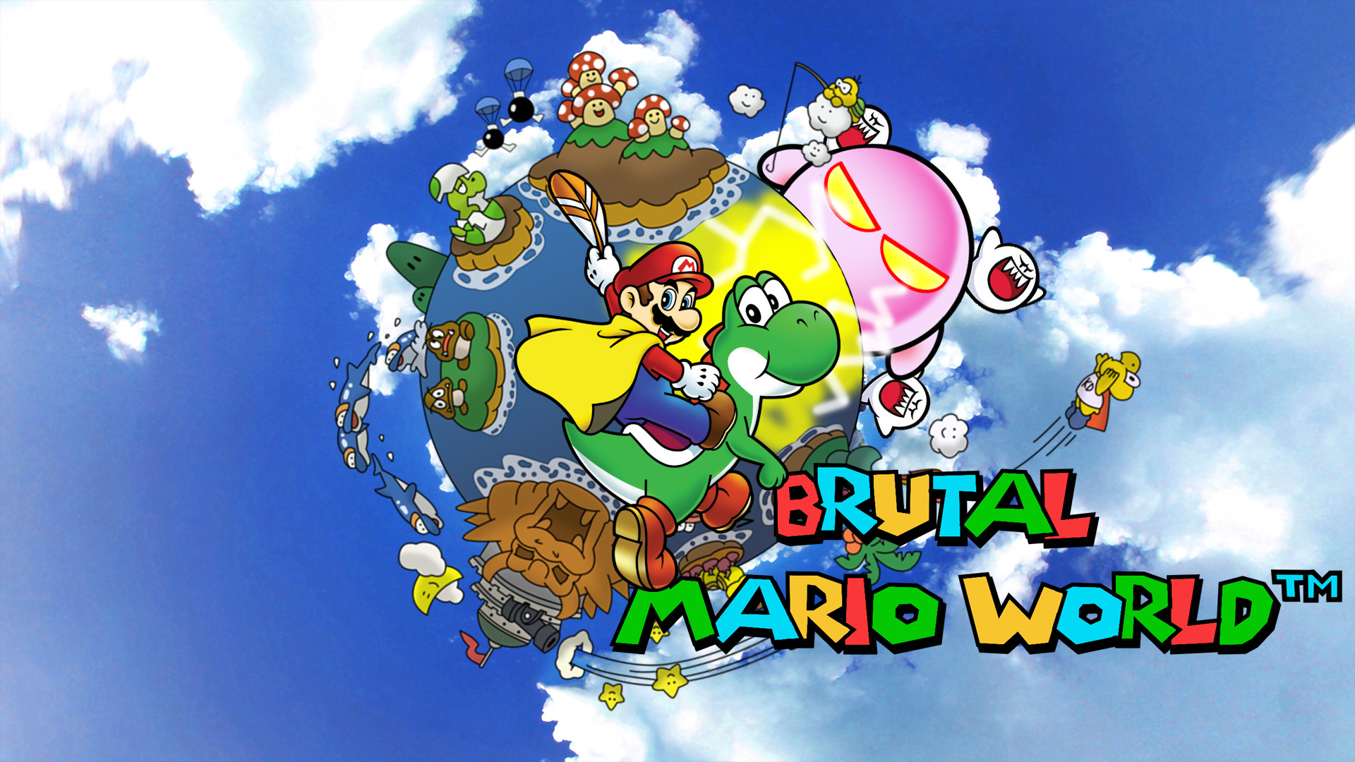 Fonds d'cran Jeux Vido Mario Brutal Mario world