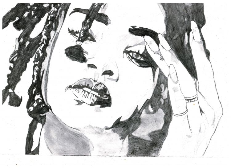 Wallpapers Art - Pencil Portraits rihanna