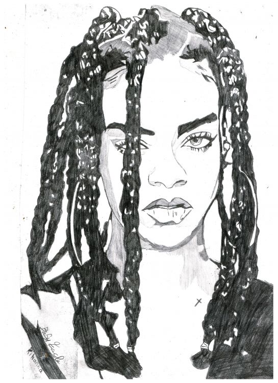 Wallpapers Art - Pencil Portraits rihanna