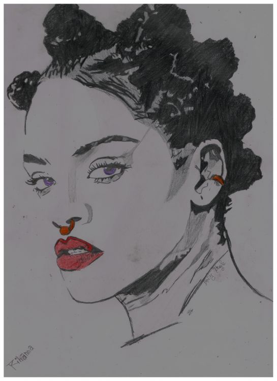 Wallpapers Art - Pencil Portraits rihanna