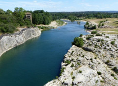  Nature Le Gard vue du pont du Gard.