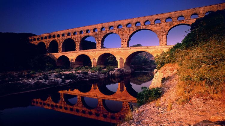 Wallpapers Constructions and architecture Bridges - Aqueduct PONT DU GARD